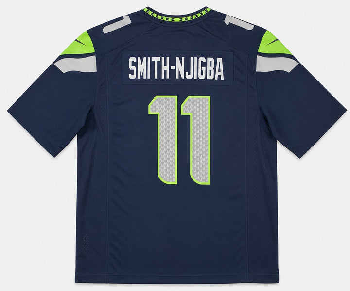 Seattle Seahawks Jaxon Smith-Njigba Signed Blue Nike SB LX Patch Jersey Size L