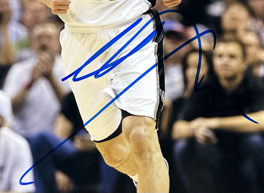 Manu Ginobili Signed 8x10 Framed Photo San Antonio Spurs Auto Champion PSA COA