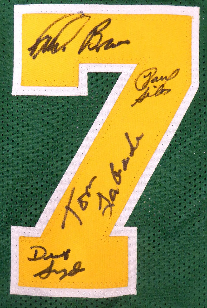 1978-79 NBA Champs Sonics Auto Green Jersey 9 Sigs Fred Brown, Lenny Wilkens MCS