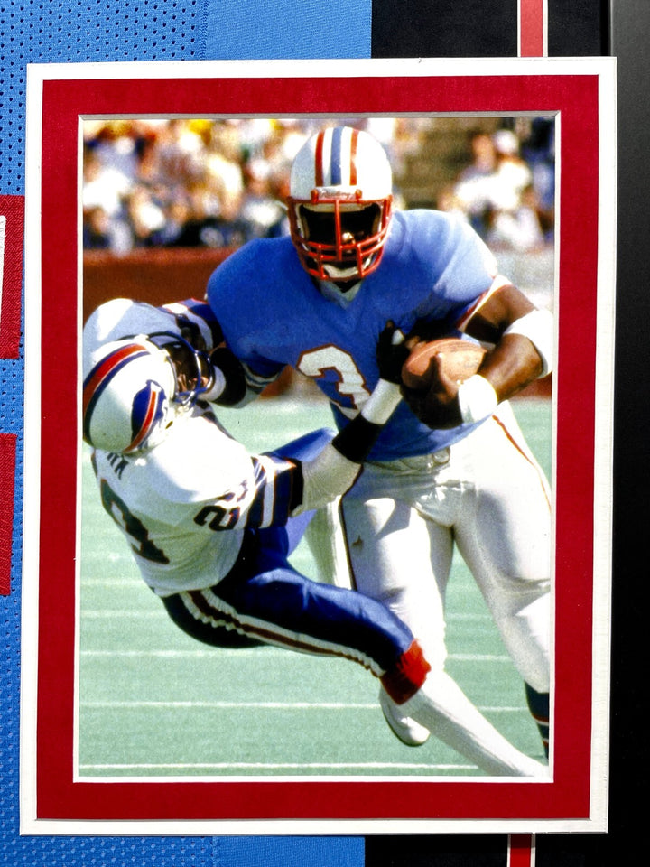 Earl Campbell Autographed Houston Oilers Jersey Framed BAS Signed Memorabilia