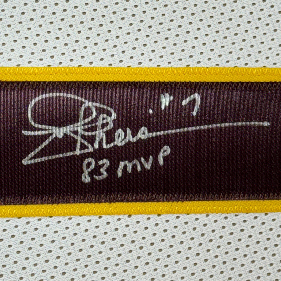 FRAMED Autographed/Signed JOE THEISMANN 33x42 83 MVP White Jersey BAS COA