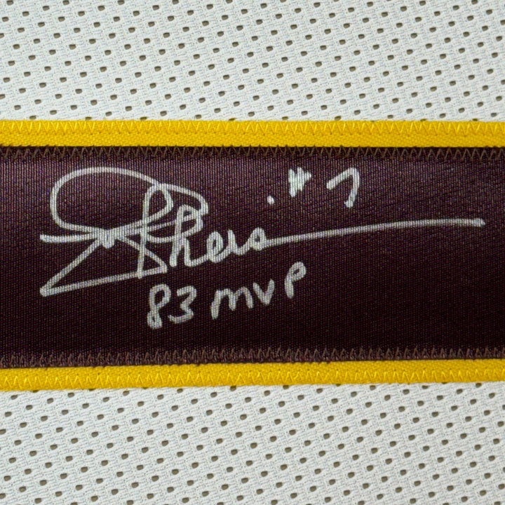 FRAMED Autographed/Signed JOE THEISMANN 33x42 83 MVP White Jersey BAS COA