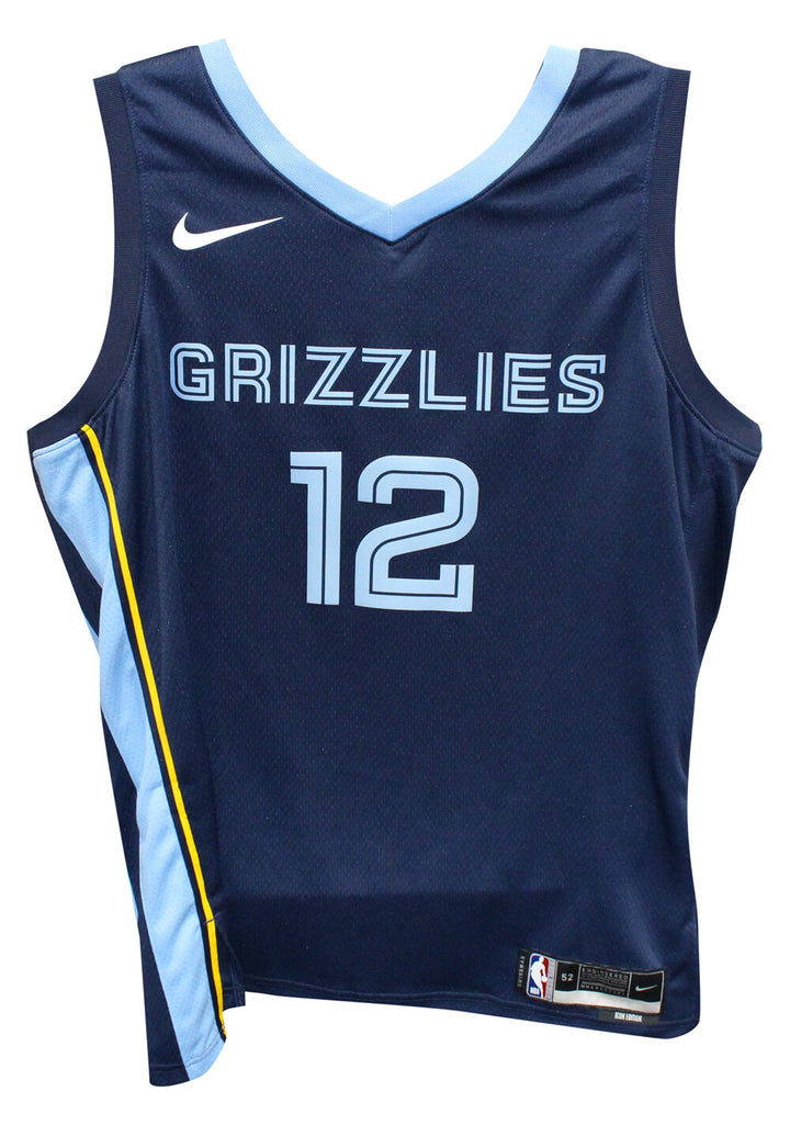 Ja Morant Autographed Memphis Grizzlies Navy Blue Jersey Nike Beckett 40799