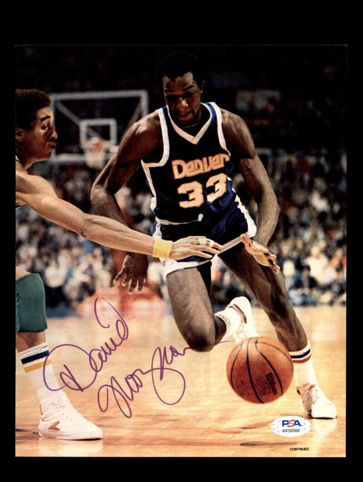 David Thompson PSA DNA Coa Signed 8x10 Photo Autograph