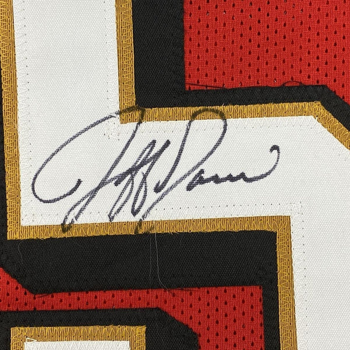 Autographed/Signed Jeff Garcia San Francisco Red Jersey Beckett BAS COA