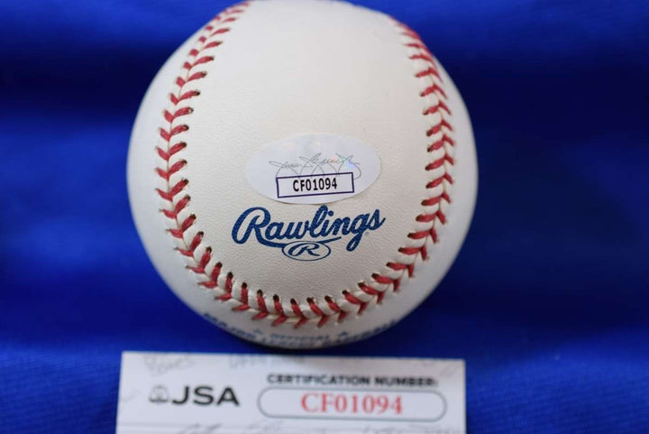 Ray Burris JSA COA Autograph OML Major League Signed Baseball