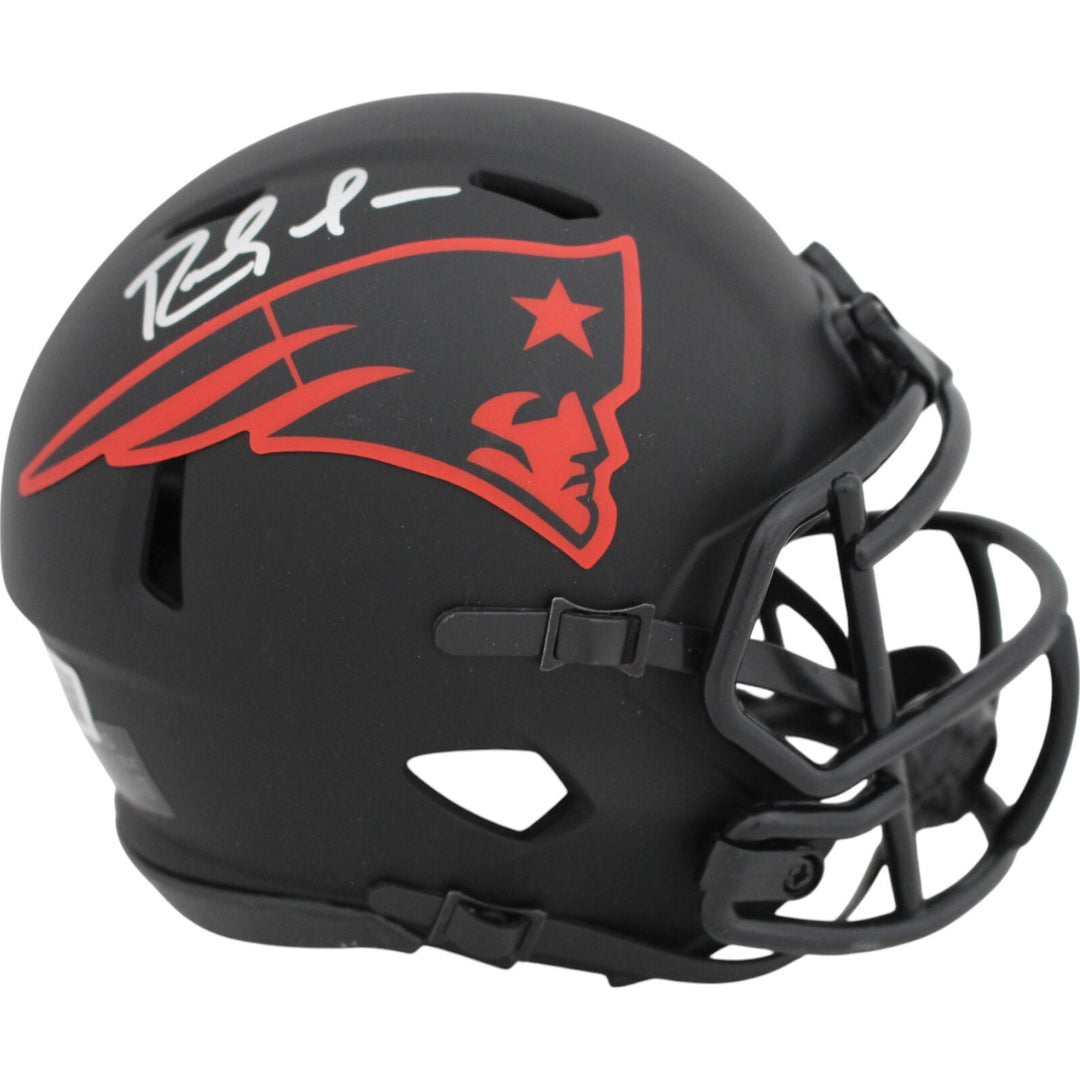 Randy Moss Autographed New England Patriots Eclipse Mini Helmet Beckett 48894