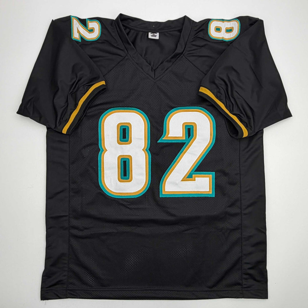 Autographed/Signed Jimmy Smith Jacksonville Black Football Jersey Beckett COA