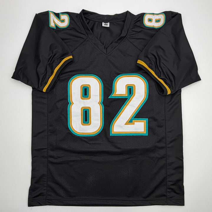 Autographed/Signed Jimmy Smith Jacksonville Black Football Jersey Beckett COA