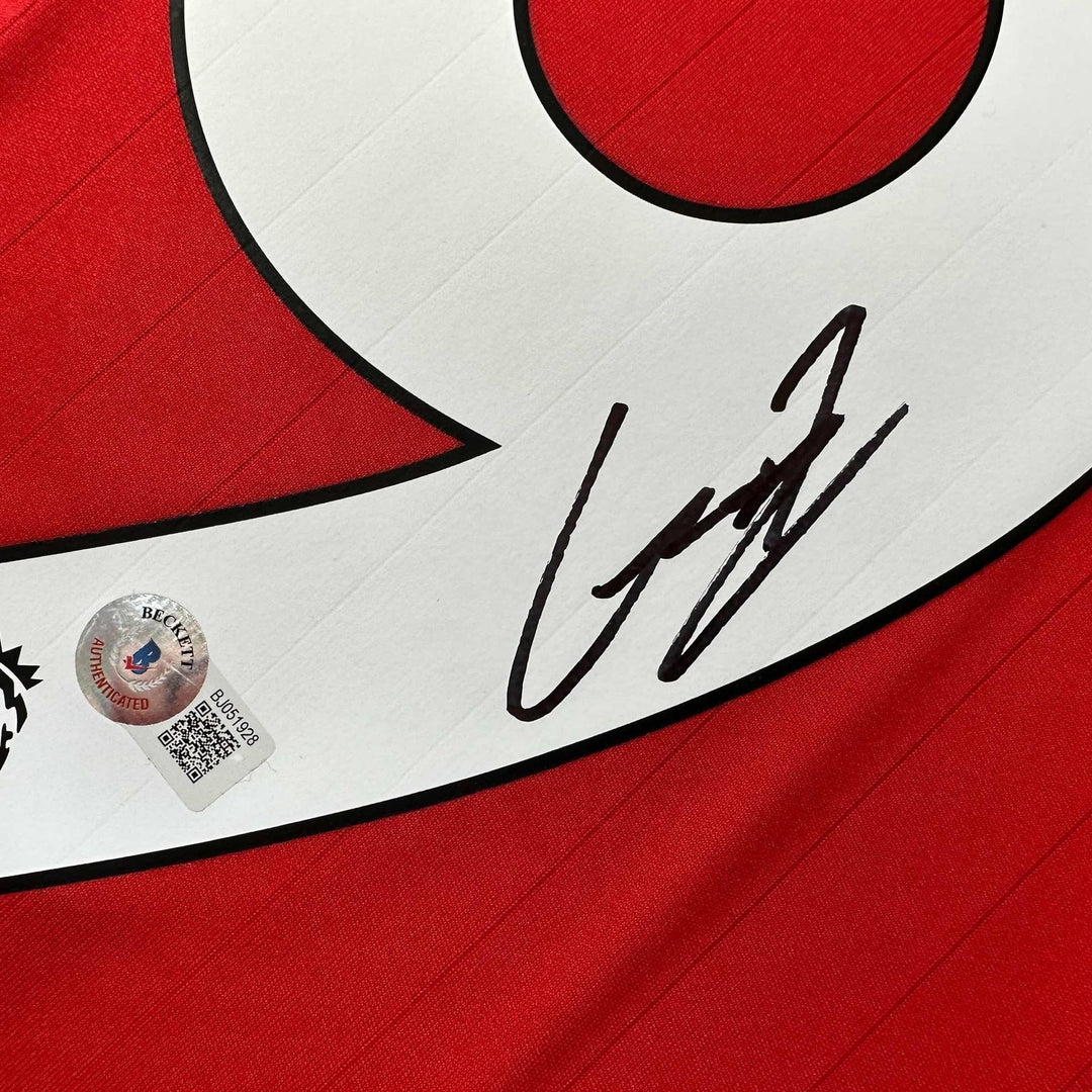 Autographed/Signed Alejandro Garnacho Manchester United Red Jersey BAS COA