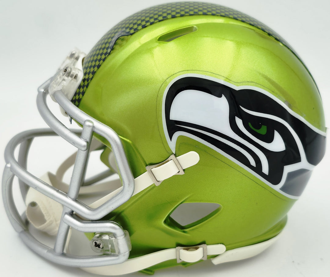 Sam Darnold Signed Seahawks Flash Green Speed Mini Helmet Beckett Witness