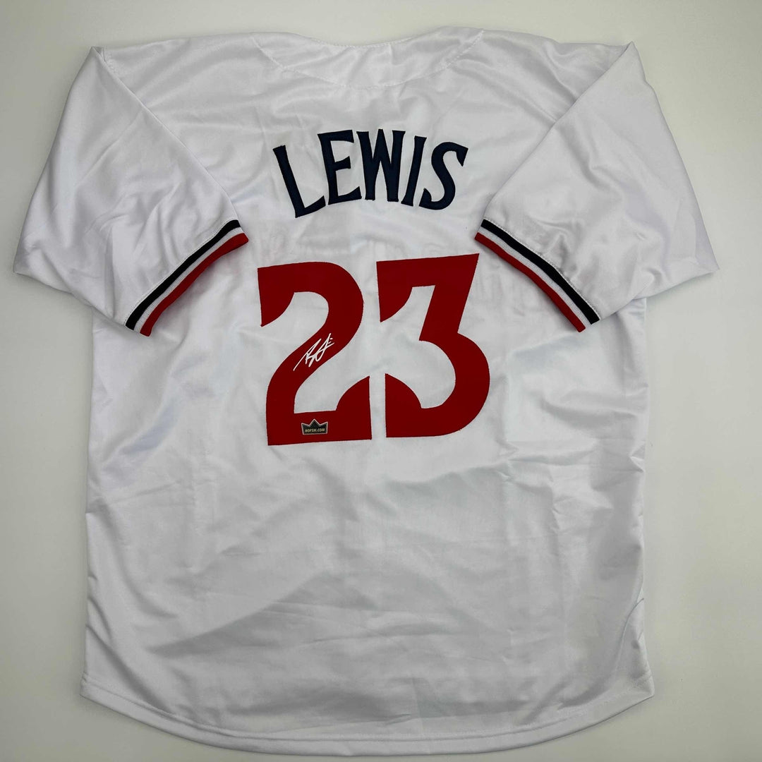 Facsimile Autographed Royce Lewis Minnesota White Reprint Jersey Size Men's XL