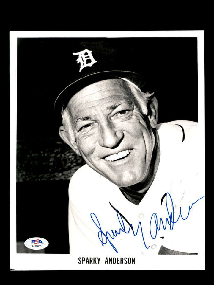 Sparky Anderson PSA DNA Coa Signed 8x10 Photo Tigers Autograph 3