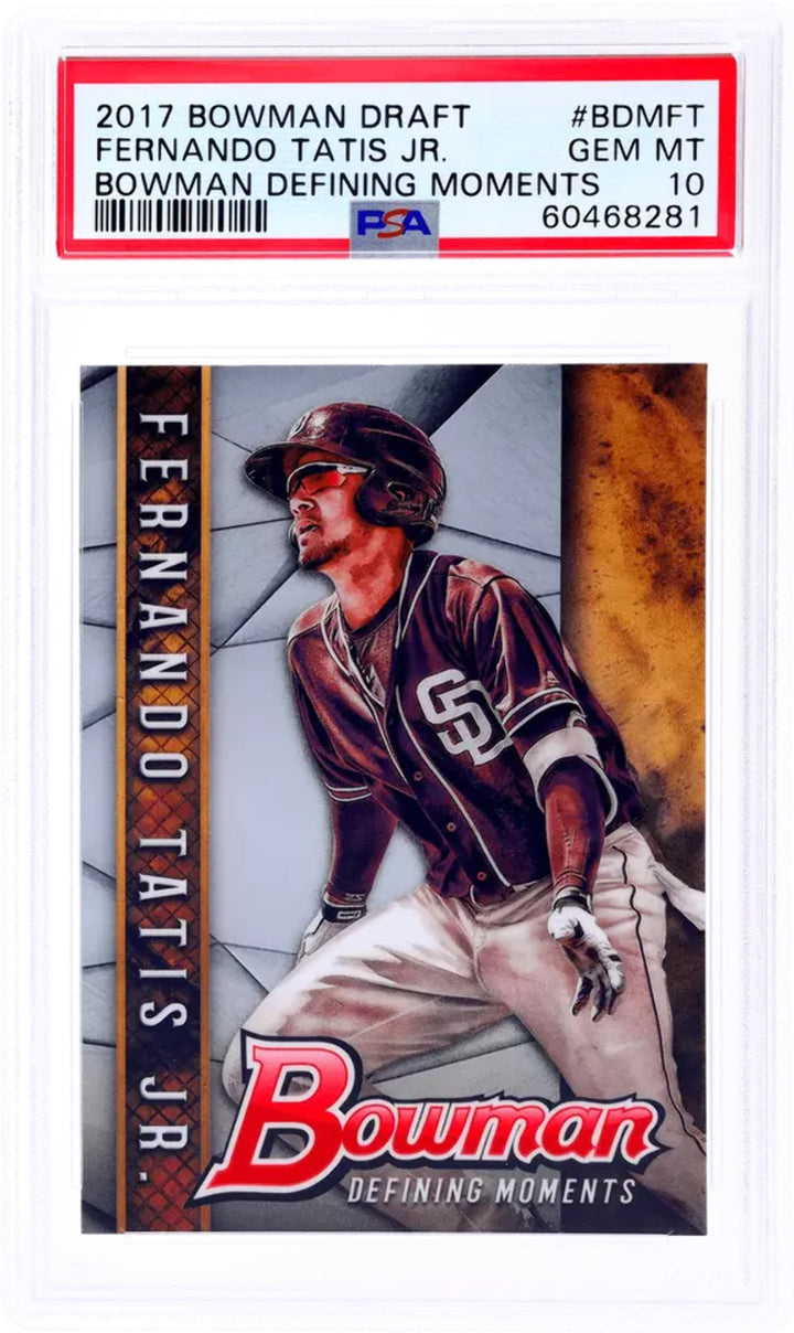 Graded 2017 Bowman Draft Fernando Tatis Jr. #BDMFT Moments Baseball Card PSA 10