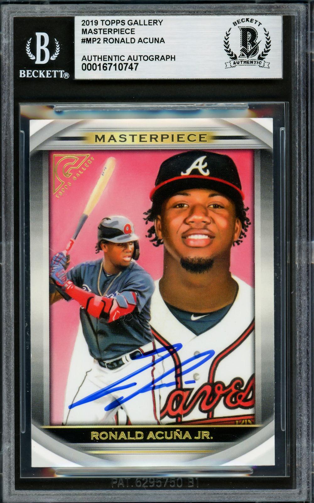 Ronald Acuna Jr. Signed 2019 Topps Gallery Masterpiece Card MP2 Braves Beckett