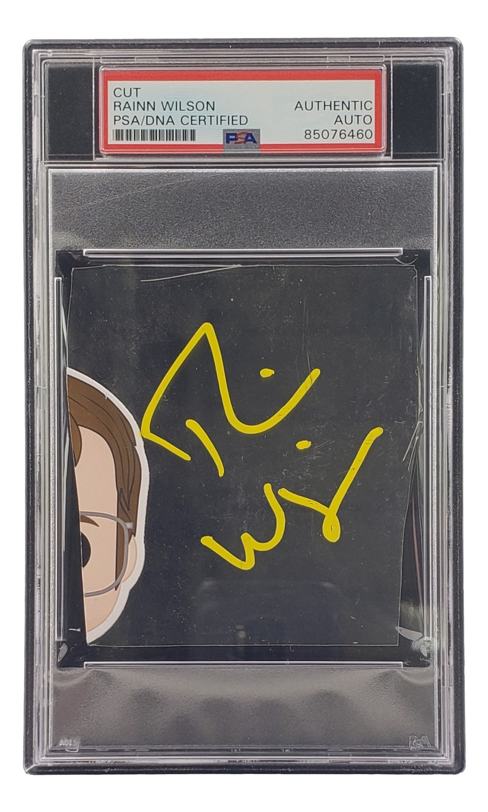 Rainn Wilson Signed Slabbed Funko Pop Cut Signature PSA/DNA 85076460