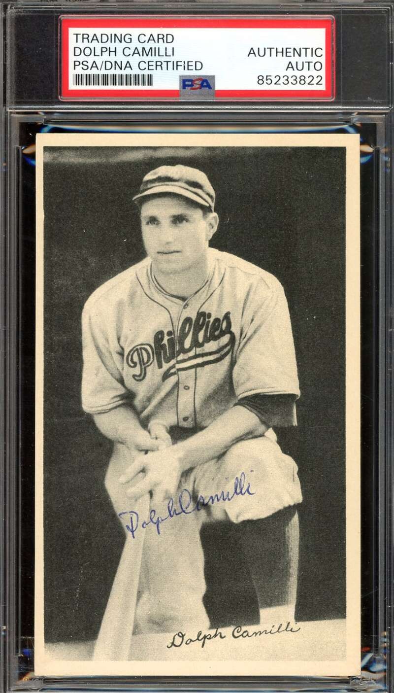 Dolph Camilli PSA DNA Signed 1936 Goudey R314 Wide Pen Autograph