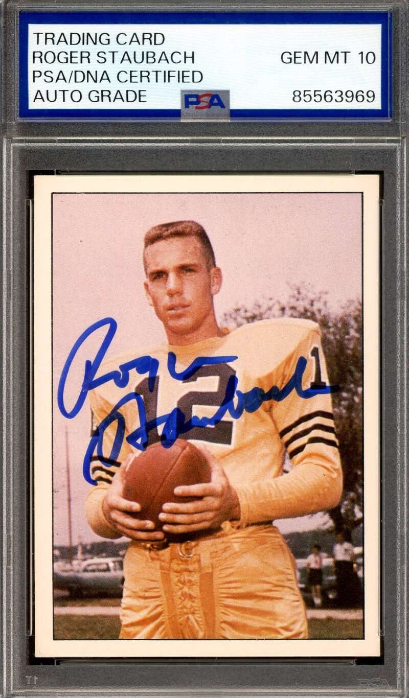 Roger Staubach Gem Mint 10 PSA DNA Signed 1981 TCMA Autograph