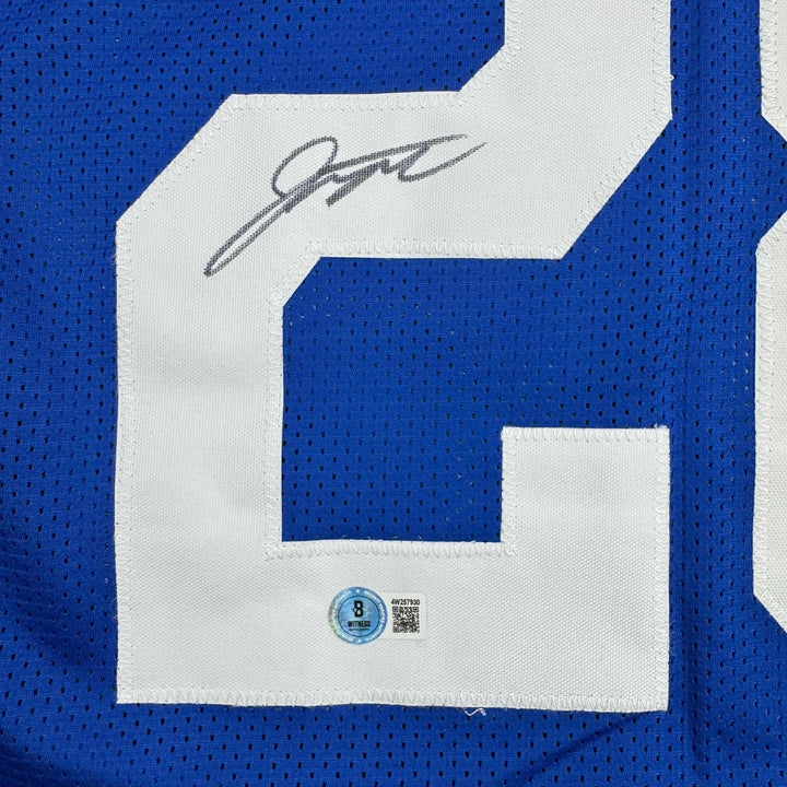 Autographed/Signed Jonathan Taylor Indianapolis Blue Jersey JSA COA