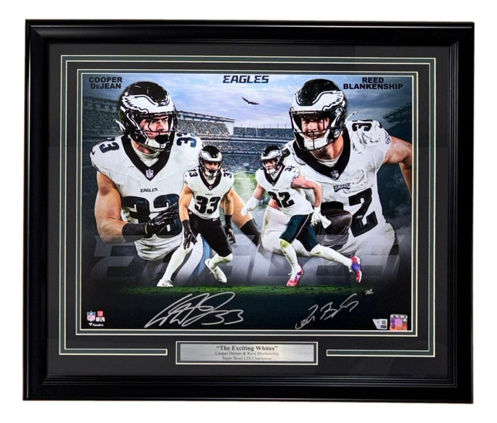 Cooper DeJean Reed Blankenship Signed Framed 16x20 Eagles Photo 2 Fanatics
