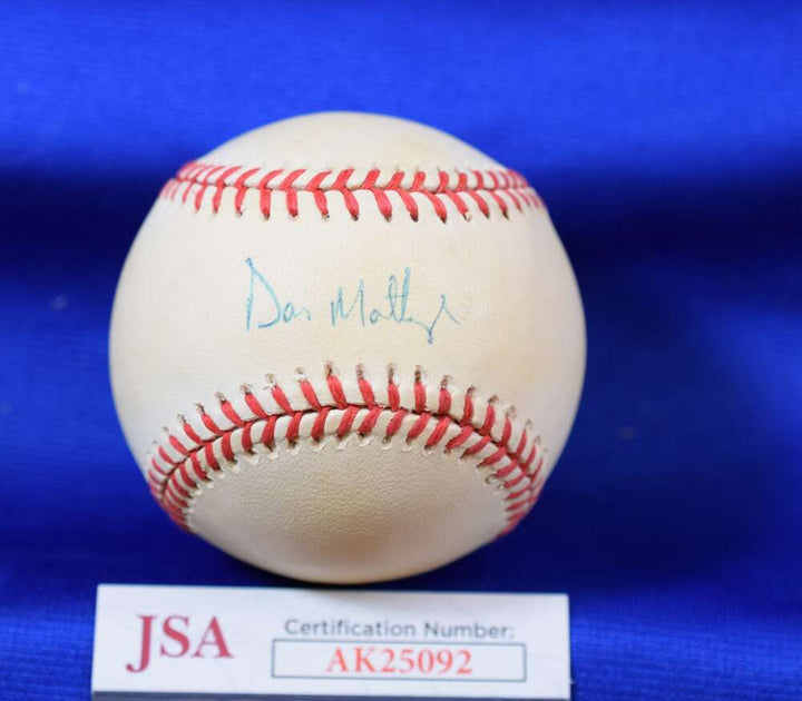 Don Mattingly JSA Cert Signed American League Autograph Baseball