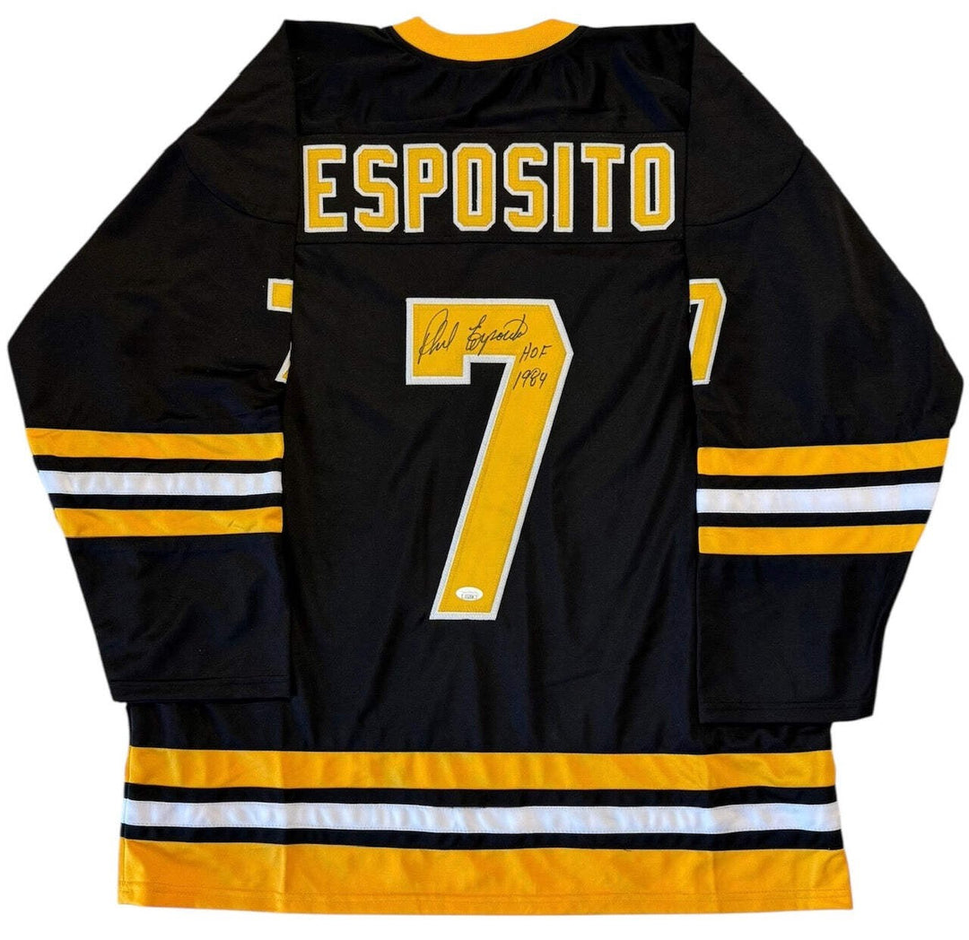 Phil Esposito Autographed Bruins Custom Jersey (JSA)