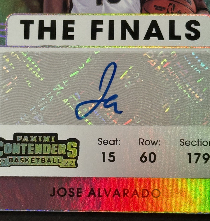 Jose Alvarado RC Auto SSP 33/49 2021-22 Panini Contenders The Finals Rookie