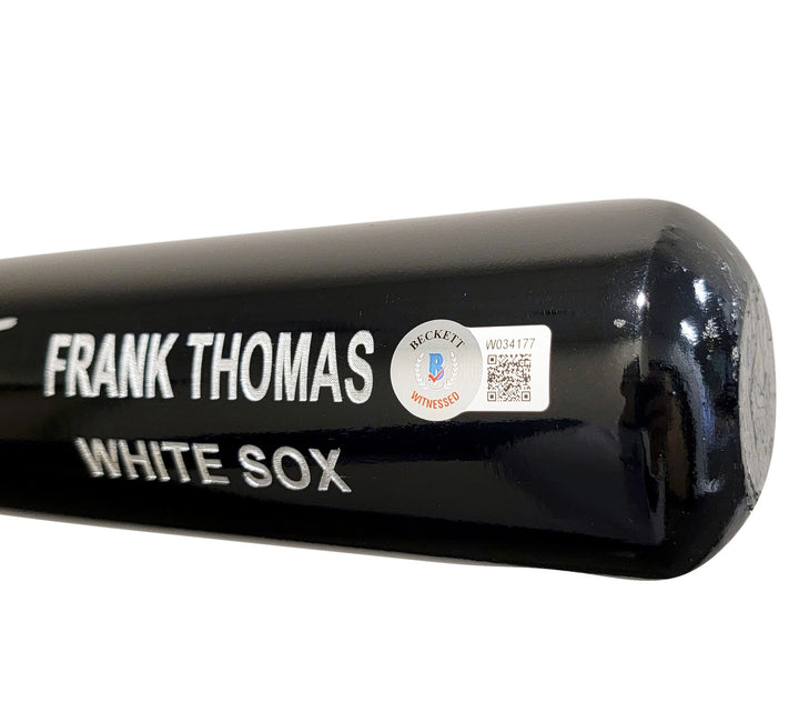 Frank Thomas Auto Black Rawlings Game Model Bat White Sox "Big Hurt" Beckett Wit
