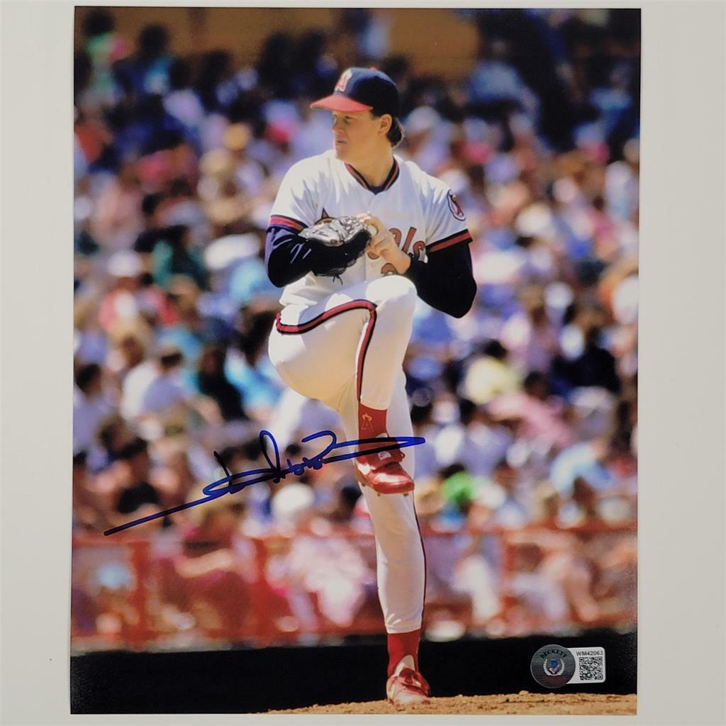 Jim Abbott signed 8x10 Photo California Angels Autograph ~ Beckett BAS Witness