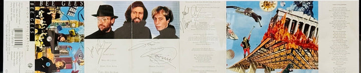 The Bee Gees Autographed Cassette Cover (JSA)