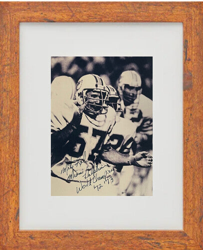 Michael Kolen signed Miami Dolphins 5x7 Photo Framed World Champions ’72 ’73