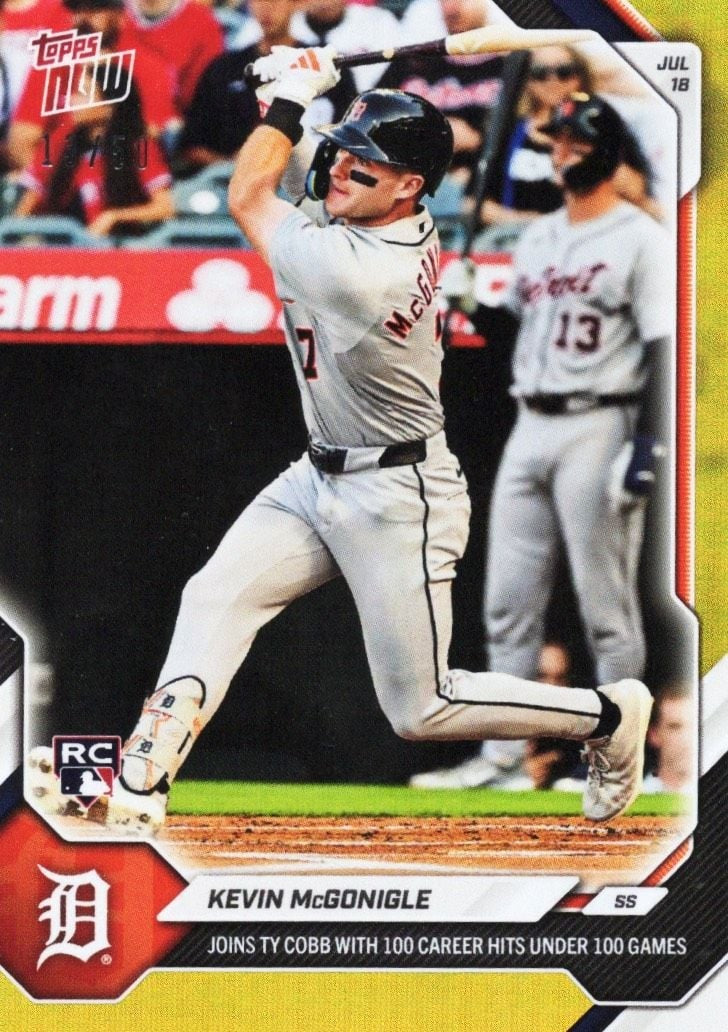 2026 Topps Now Kevin McGonigle #463 Gold Foil /50 Rookie RC Baseball Card