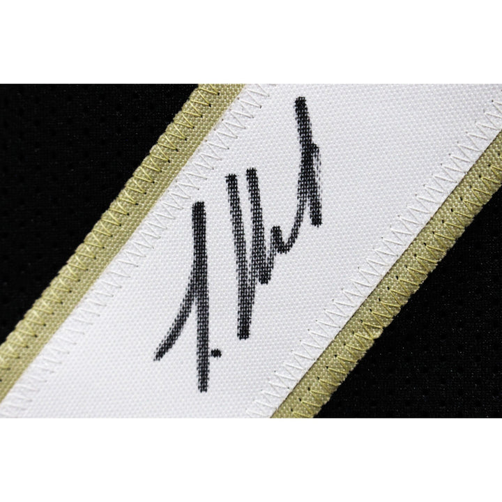Travis Hunter Autographed College Style XL Black Jersey Beckett Witness 53322