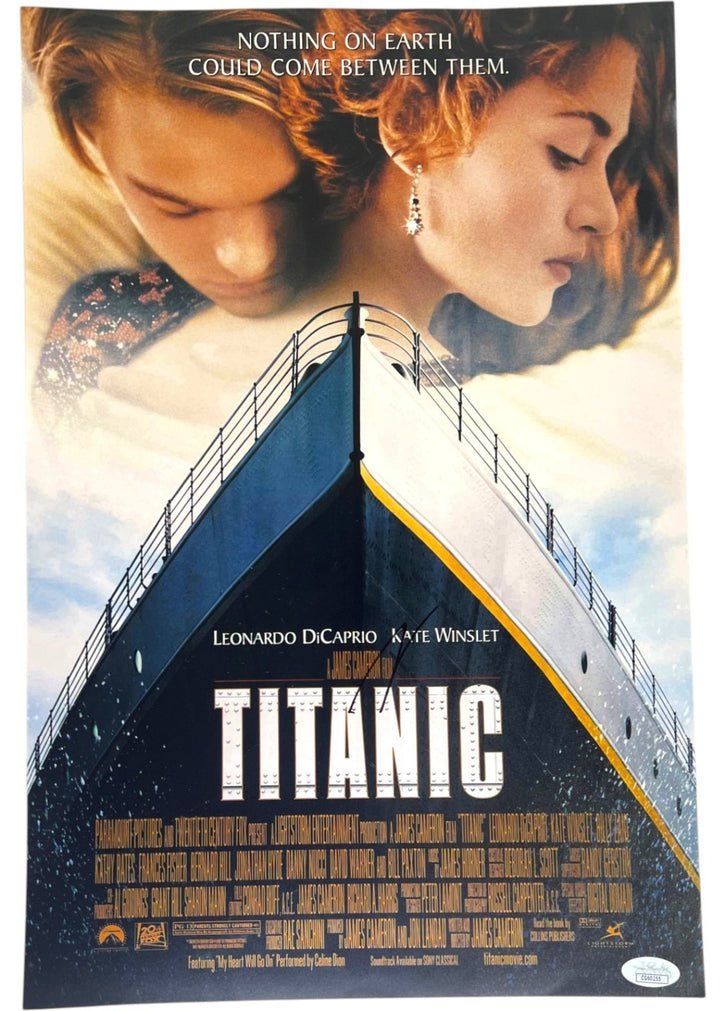 LEONARDO DICAPRIO SIGNED TITANIC 12X18 MOVIE POSTER PHOTO JSA COA