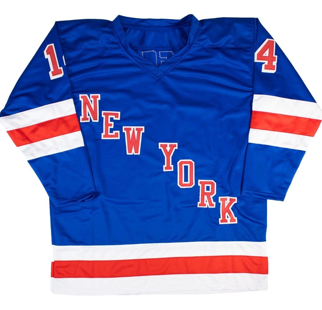 Theo Fleury New York Signed Blue Hockey Jersey BAS