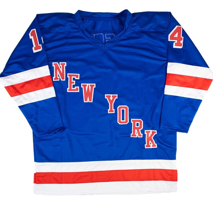 Theo Fleury New York Signed Blue Hockey Jersey BAS