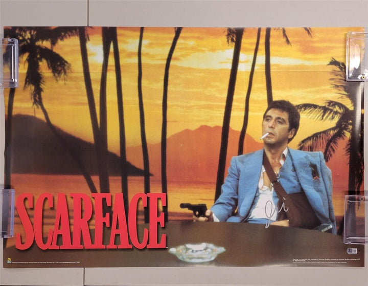 Al Pacino signed Scarface 22.5x34.5 poster autograph Tony Montana ~ Beckett BAS