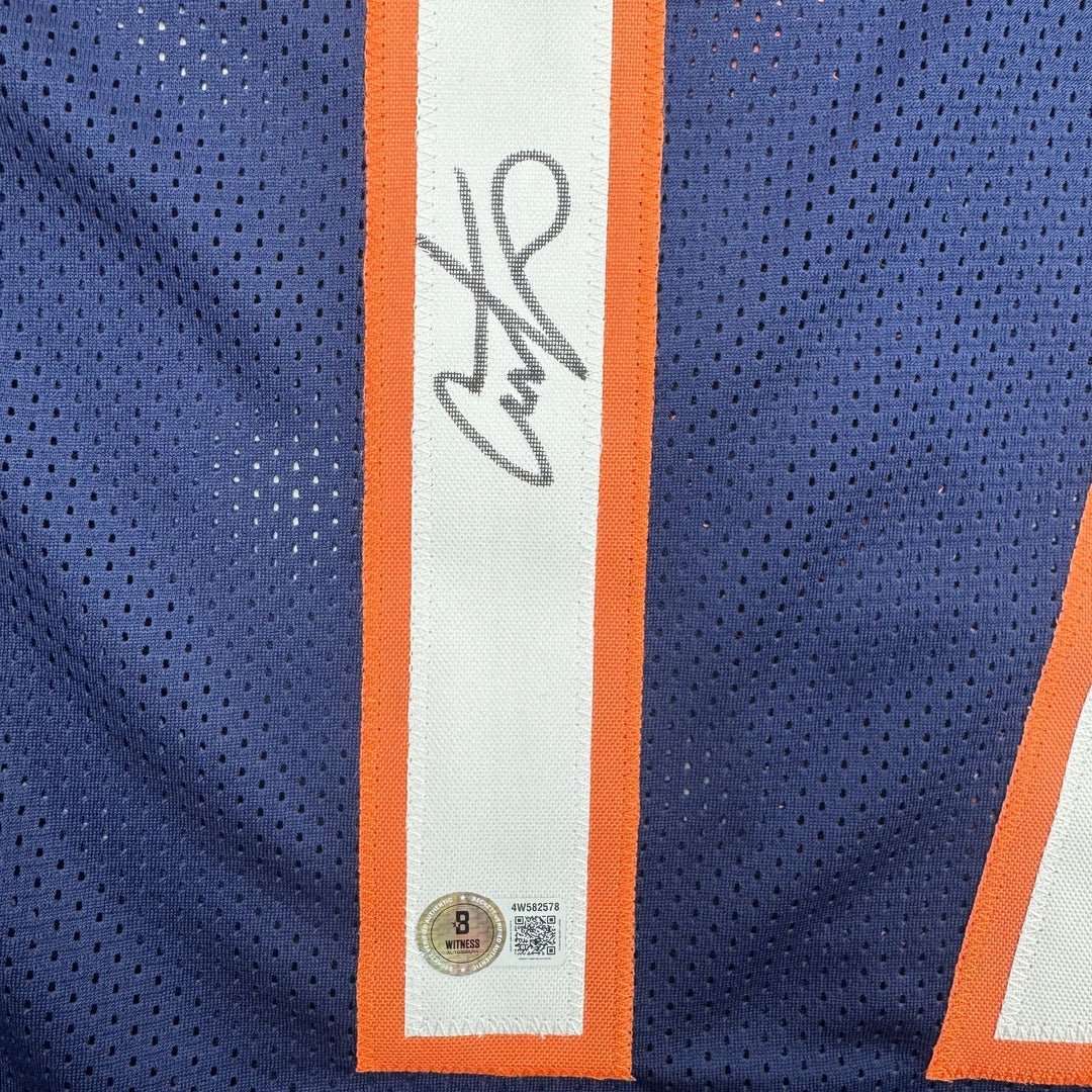 Autographed/Signed Austin Booker Chicago Blue Football Jersey JSA COA