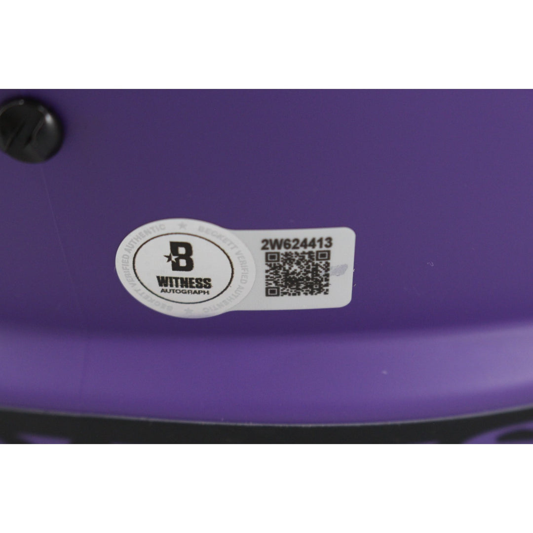 Ray Lewis Autographed Baltimore Ravens Rave F/S Helmet Beckett Witness 49560