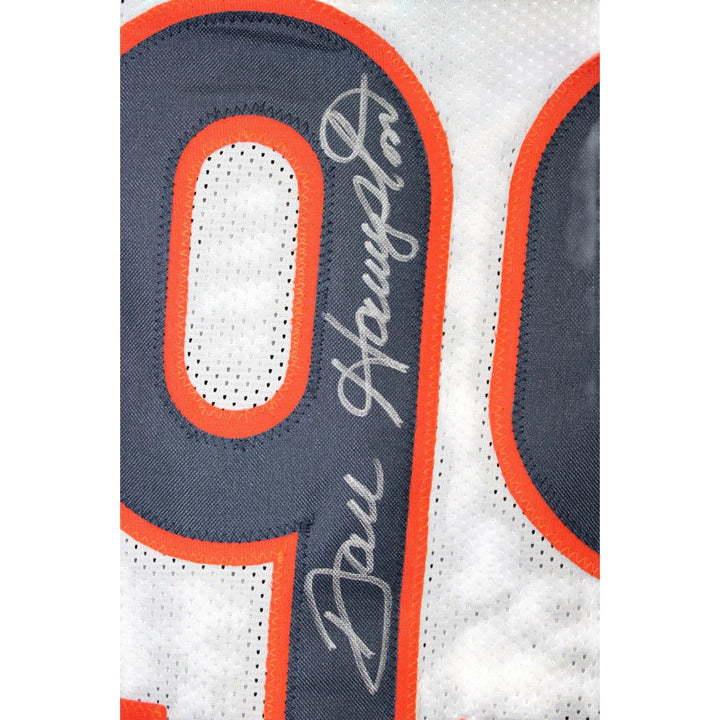 Dan Hampton Autographed Pro Style White Sz XL Jersey 2002 HOF Beckett WIT 58505