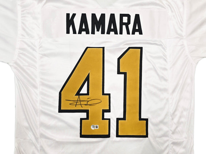 New Orleans Saints Alvin Kamara Autographed Signed White Jersey Beckett Wit