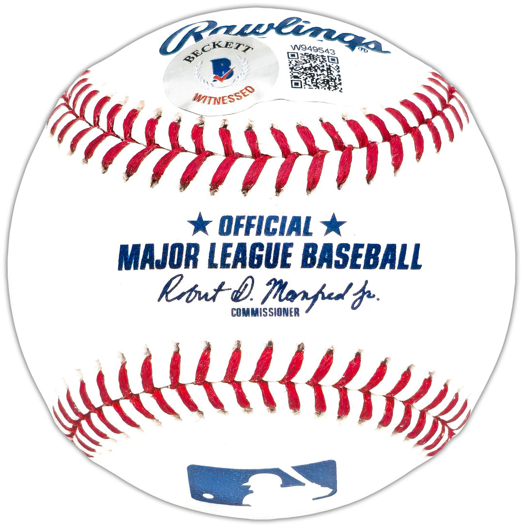 Josh Jung Signed Official MLB Baseball Texas Rangers Beckett BAS Witness