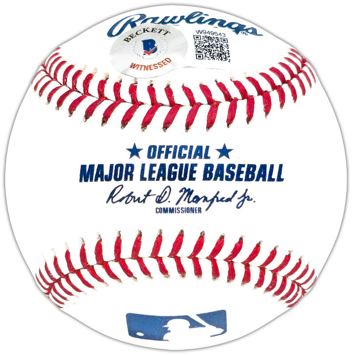 Josh Jung Signed Official MLB Baseball Texas Rangers Beckett BAS Witness