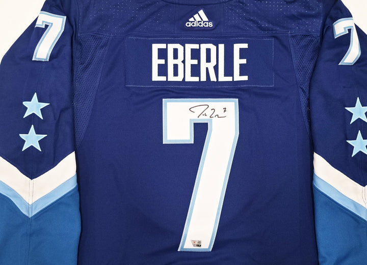 Kraken Jordan Eberle Auto Blue Adidas 2022 All Star Game Jersey Size 54 Fanatics