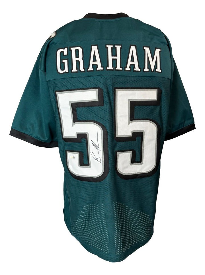 Brandon Graham Philadelphia Signed Green Football Jersey JSA QR Hologram