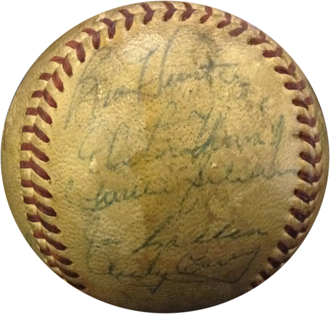 1950S Yankees Team Signed Baseball YOGI BERRA Whitey Ford Rizzuto Auto CBM