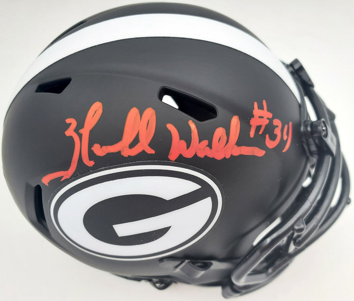 Herschel Walker Signed Georgia Bulldogs Eclipse Black Speed Mini Helmet Beckett