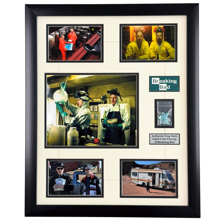 Breaking Bad Authentic Screen Used Prop Meth Blue Sky Memorabilia Framed Collage