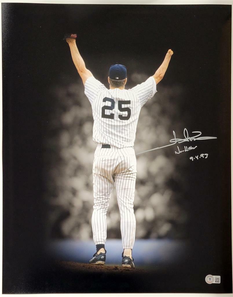 Jim Abbott signed "No Hitter" 16x20 Photo 2 Autograph ~ Beckett BAS Witness