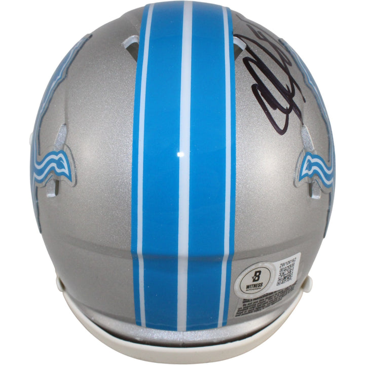 Calvin Johnson Autographed/Signed Detroit Lions Mini Helmet HOF Beckett 53632